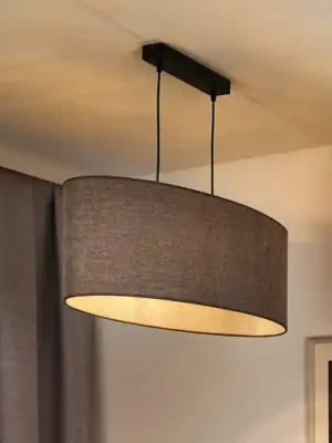 Euluna závěsné světlo Celine, cappuccino, žinylková tkanina, 80 cm Akční Nabídka
