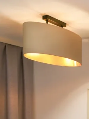 Časově Omezené Stropní svítidlo Envostar Idun light beige 80cm přírodní materiál vegan