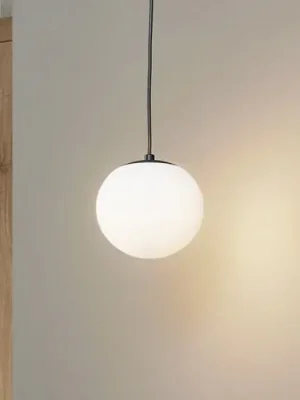 Objednat Nyní Závěsné svítidlo Lucande Bidolo, černé, sklo, Ø 15 cm, IP44