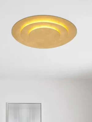 Stropní svítidlo Heda LED, Ø 49 cm, zlatá barva, kov Vysoce Kvalitní