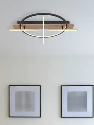 Beatrix LED stropní svítidlo, délka 44 cm, dřevo/černá, dřevo Horká Nabídka