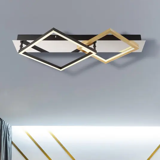Stropní svítidlo Lesina LED, 2 světla, zlatá/černá, hliník Objednat Nyní