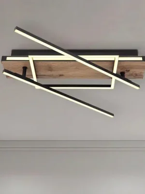 Stropní svítidlo Colli LED, šířka 52 cm, tmavé dřevo, dřevo Novinka