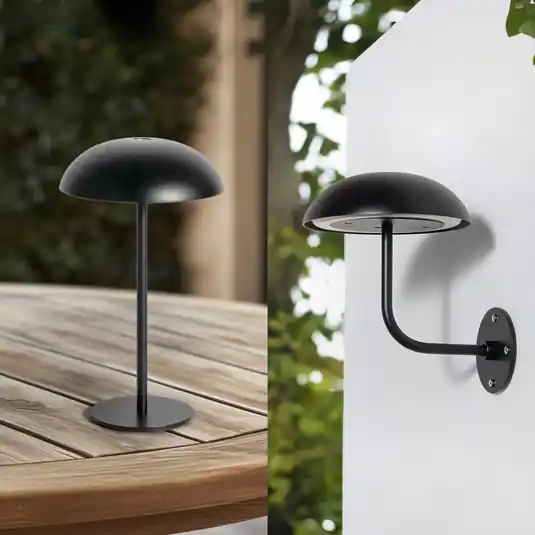 Pouze Dnes Nabíjecí stolní lampa LED Arcchio Thenra, černá, nástěnný držák