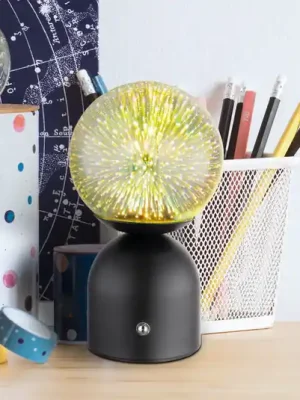 Julsy LED dobíjecí stolní lampa, černá, 3D, výška 21 cm, CCT Vrácení Zdarma