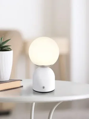 Julsy LED dobíjecí stolní lampa, bílá, výška 21 cm, kov, CCT Speciální Cena