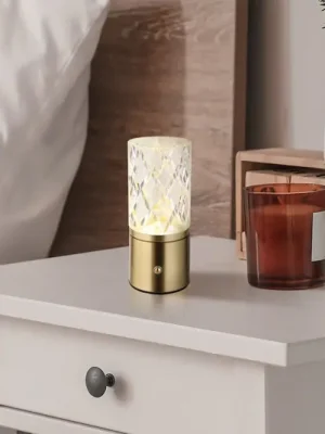 Nabíjecí stolní lampa LED Lunki, mosazná barva, výška 19 cm, CCT Nejlepší Volba