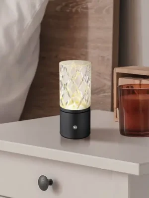Novinka Nabíjecí stolní lampa LED Lunki, matná černá, výška 19 cm, CCT