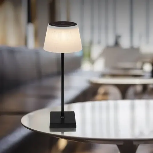 Novinka Nabíjecí stolní lampa Gregoir LED, matná černá, výška 38 cm, CCT