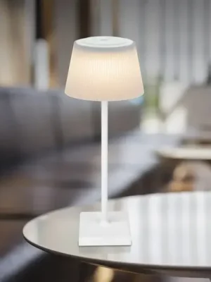 Odeslání Ihned Nabíjecí stolní lampa Gregoir LED, matná bílá, výška 38 cm, CCT