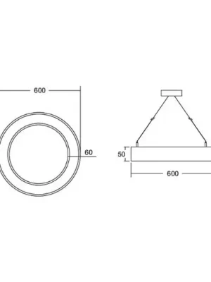 BRUMBERG Biro Circle Ring5 Ø 60 cm nahoru/dolů DALI černá 830 Top Prodej