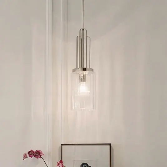 Tovární Cena Závěsné svítidlo Kimrose, 1 světlo, leštěný nikl
