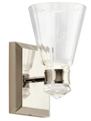 Nástěnné svítidlo Kayva LED, IP44, 1 světlo, leštěný nikl Tovární Cena
