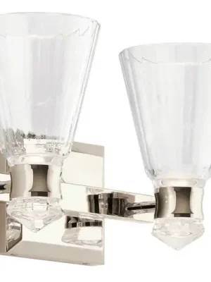 Nástěnné svítidlo Kayva LED, IP44, 2 světla, leštěný nikl Top Prodej