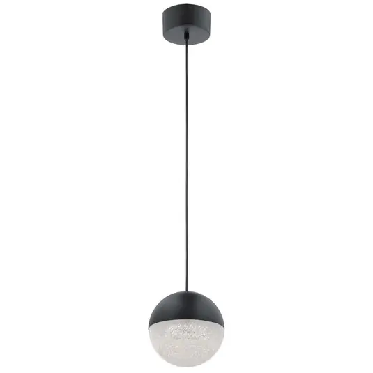 Sleva Závěsné světlo LED Moonlit, černá barva, hliník, Ø 20 cm, koule