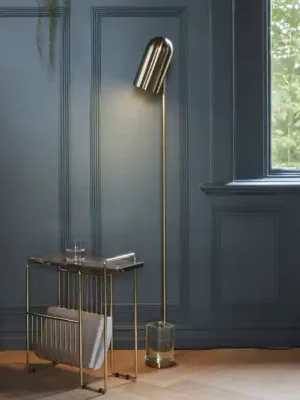 Levný AYTM Stojací lampa Luceo, zlatá