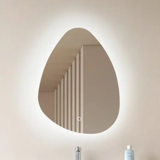Zrcadlo Lucande LED Celestiel, ve tvaru kapky, CCT, 60 cm Odeslání Ihned