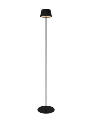 Dokud Zásoby Vydrží Nabíjecí stojací lampa Suarez LED, černá, výška 123 cm, kovová