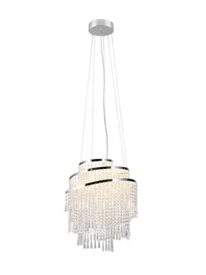 Závěsné svítidlo Pomp LED, Ø 48 cm, chrom, akryl/kov, CCT Nejlepší Cena