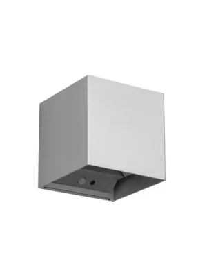 Venkovní nástěnné svítidlo LED Talent, titanová barva, šířka 10 cm, senzor Must-Have