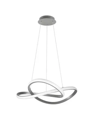 Závěsné svítidlo LED Course, matný nikl, 4 000 K, Ø 60 cm, kov Nejlepší Volba