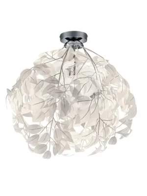 Stropní svítidlo Leavy, Ø 38 cm, chrom/bílá, plast Horká Nabídka