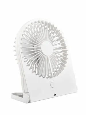 Akumulátorový stolní ventilátor Breezy, bílý, tichý Akční Nabídka