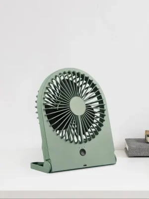 Akumulátorový stolní ventilátor Breezy, pistáciově zelený, tichý Nízká Cena