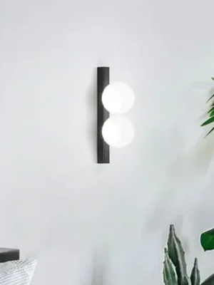 Ideal Lux LED nástěnné svítidlo Ping Pong černé 2 světla z opálového skla Cenově Výhodný