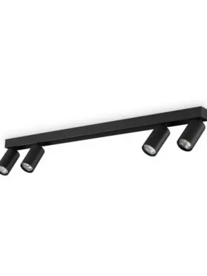 Stropní bodové svítidlo Ideal Lux Profilo, černé, čtyřsvětelné, kovové Pouze Dnes