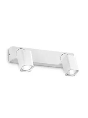 Vysoce Kvalitní Ideal Lux nástěnný bod Rudy Square, bílý, dvousvětelný, kovový