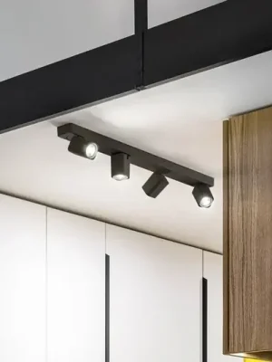 Ideal Lux Rudy Square stropní reflektor, černý, 4 světla, kovový Aktuální