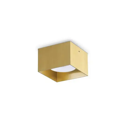 Kup Teď Ideal Lux stropní svítidlo Spike Square, mosazná barva, hliník, 10 cm