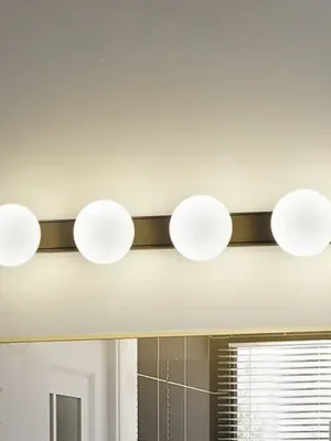 Koupelnové nástěnné svítidlo Lucande LED Myrra, černé, sklo, 60 cm, IP44 Expresní Doručení