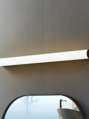 Speciální Cena Koupelnové nástěnné svítidlo Lucande LED Vilmara, černé, kov, IP44