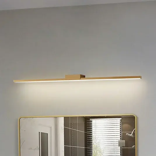 Sezónní Sleva Zrcadlová lampa Lucande LED Kivana, měď, kov, 90 cm, IP44