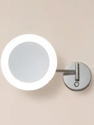 Toaletní zrcátko Lucande LED Fyria, chrom, ocel, CCT Dokud Zásoby Vydrží
