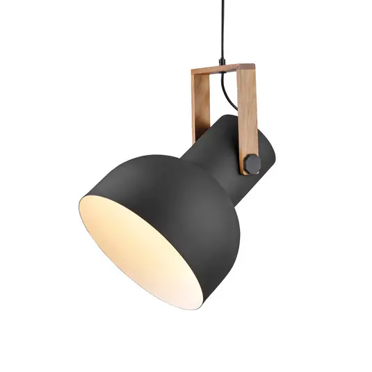 Oblíbený JUST LIGHT. Závěsné svítidlo Cup 2.0, Ø30 cm, 1 světlo, černé
