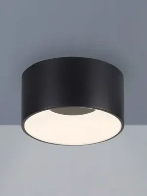 Ověřený JUST LIGHT. LED stropní svítidlo Tanika černé, Ø16cm, stmívatelné