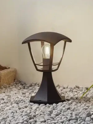 Akční Cena Podstavná lampa Lindby Isidoro, černá, výška 28 cm, plast