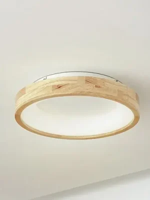Omezená Nabídka Stropní svítidlo Lucande LED Samvel, Ø 40 cm, dřevo