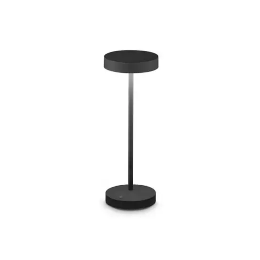Aktuální Ideal Lux LED dobíjecí venkovní stolní lampa Toffee, černá, kovová