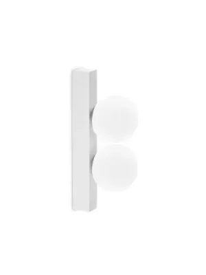 Ideal Lux LED nástěnné svítidlo Ping Pong, bílé, 2 světla, opálové sklo Časově Omezené