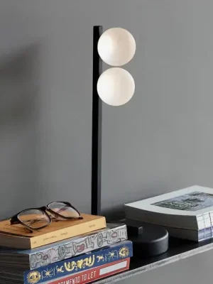 Ideal Lux LED stolní lampa Ping Pong černá 2 světla sklo kov Ihned K Objednání