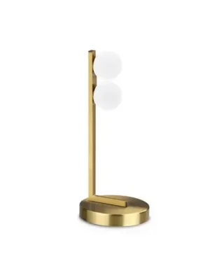 Koupit Online Ideal Lux LED stolní lampa Ping Pong mosaz 2 světla sklo kov