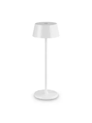 Ideal Lux LED dobíjecí venkovní stolní lampa Pure, bílý kov 32 cm Nízká Cena