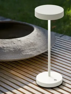 Ideal Lux LED dobíjecí venkovní stolní lampa Toffee bílá, kov 32 cm Nejprodávanější