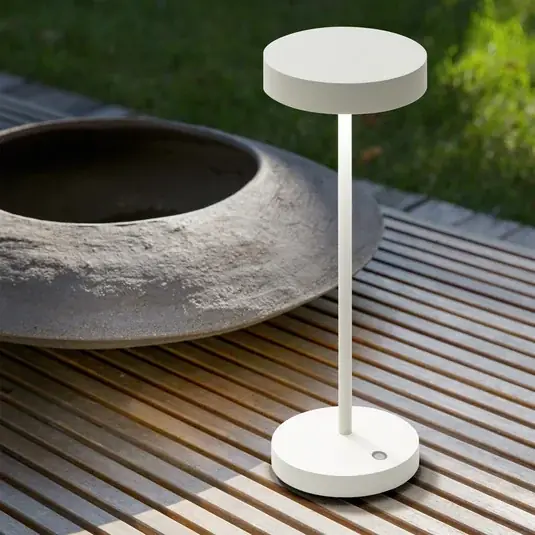 Ideal Lux LED dobíjecí venkovní stolní lampa Toffee bílá, kov 32 cm Nejprodávanější
