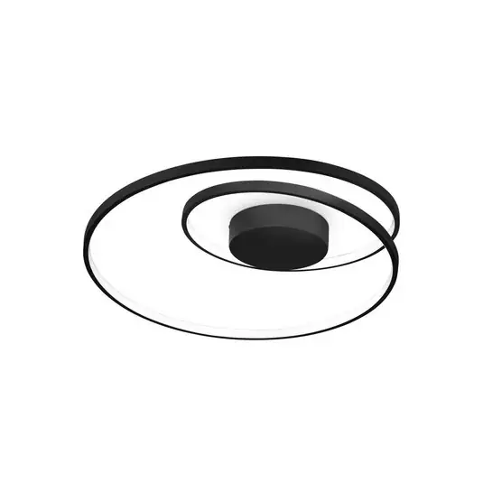 Finální Výprodej Ideal Lux LED stropní svítidlo Dali, černé, kov, Ø 60 cm