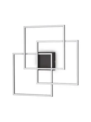 Ideal Lux LED nástěnné svítidlo Frame černé 3 světla 59 x 59,5 cm Sleva
